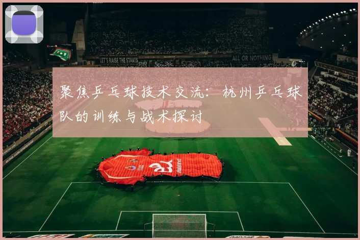聚焦乒乓球技术交流：杭州乒乓球队的训练与战术探讨